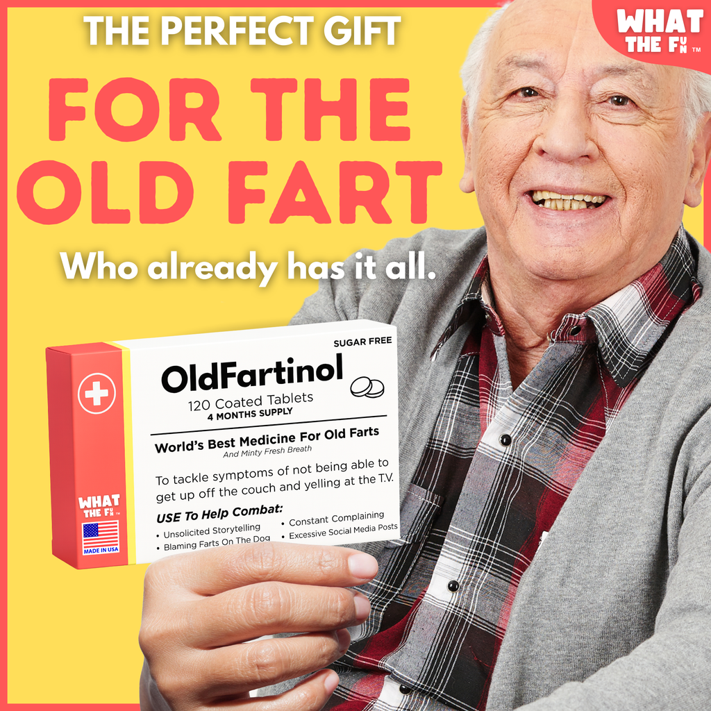 Funny OldFartinol Birthday Gag Gift, 120 Sugar-Free Mints Made in USA