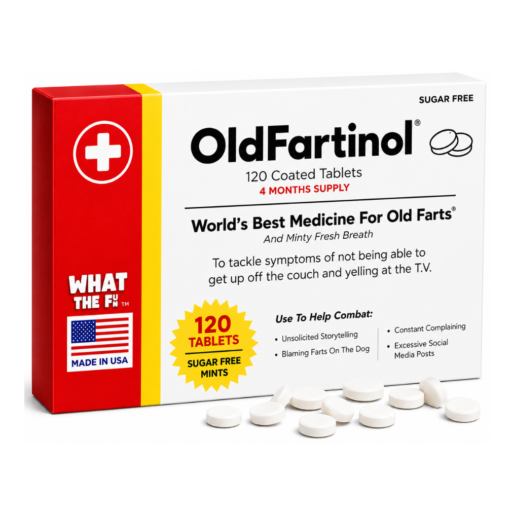 Funny OldFartinol Birthday Gag Gift, 120 Sugar-Free Mints Made in USA