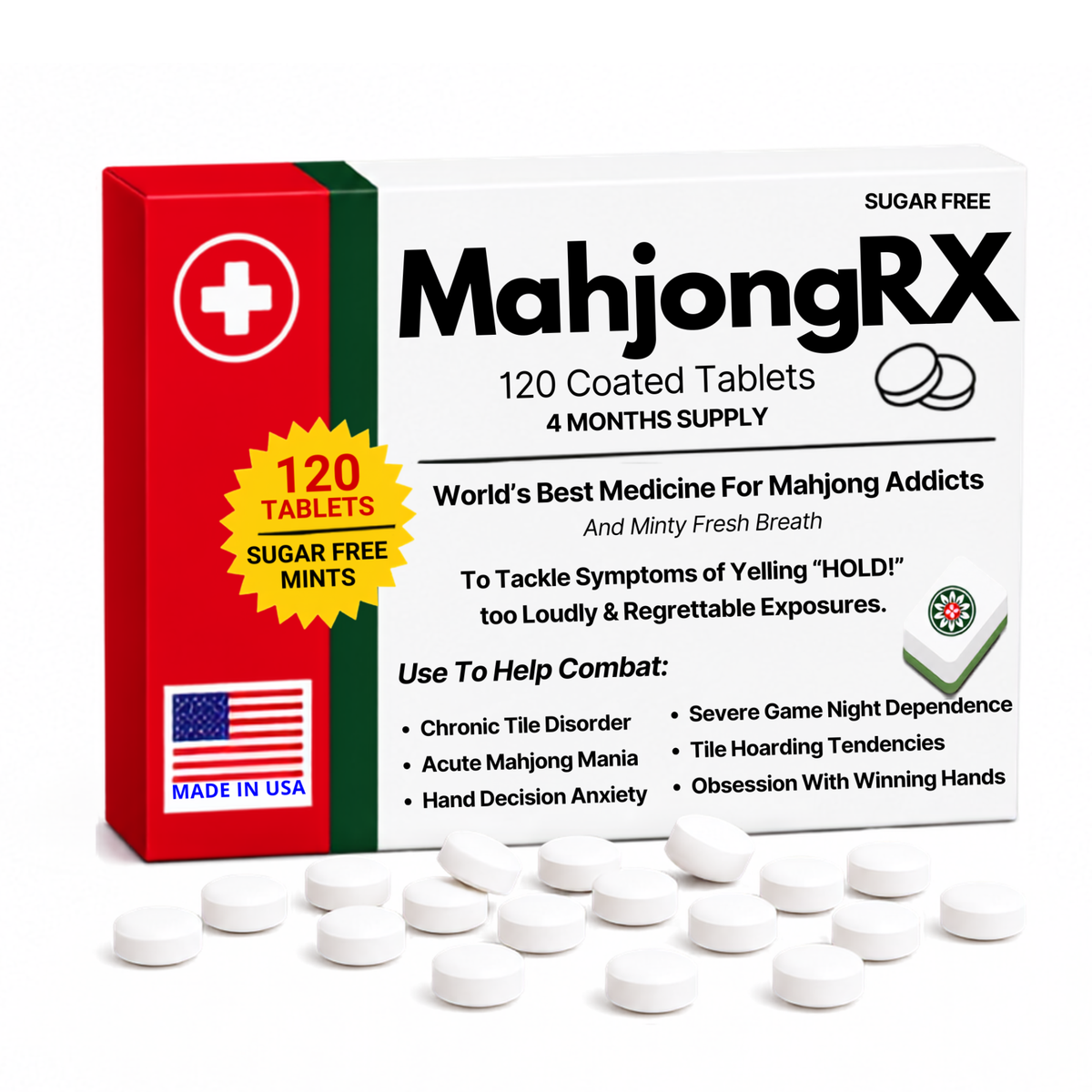 Funny Mahjong Gift for Women, Birthday Gag Gift, MahjongRX Mints USA Made