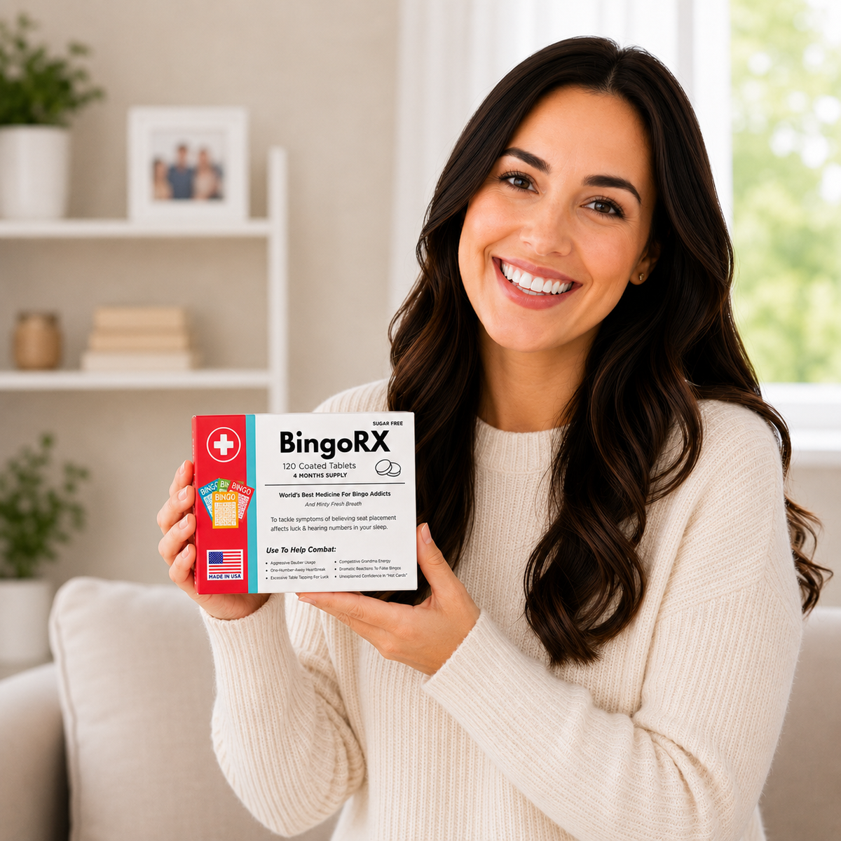 Funny Bingo Gag Gift, BingoRX 120 Sugar-Free Mints, Made in USA