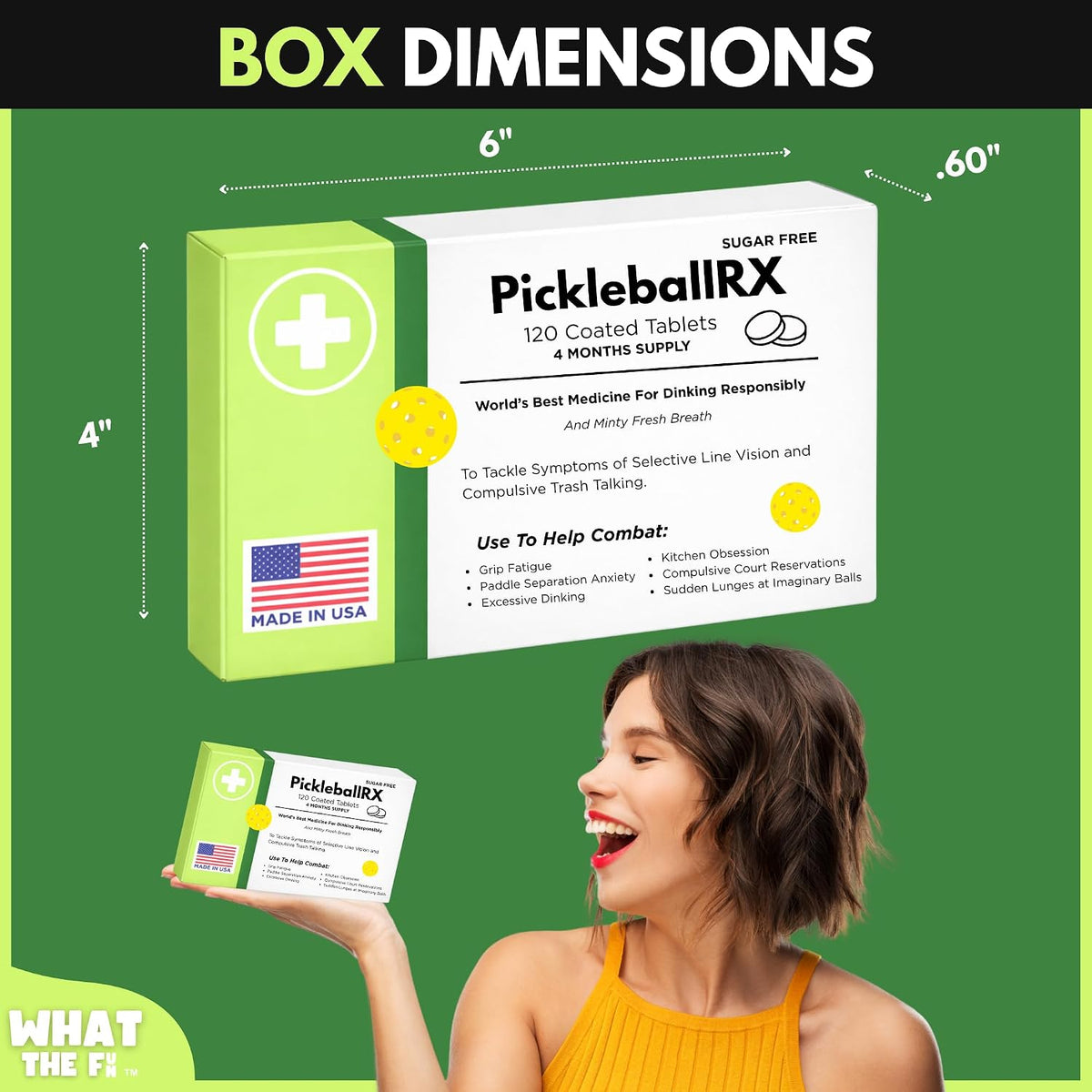 Funny Pickleball Birthday Gag Gift for Men & Women PickleballRX Mints USA