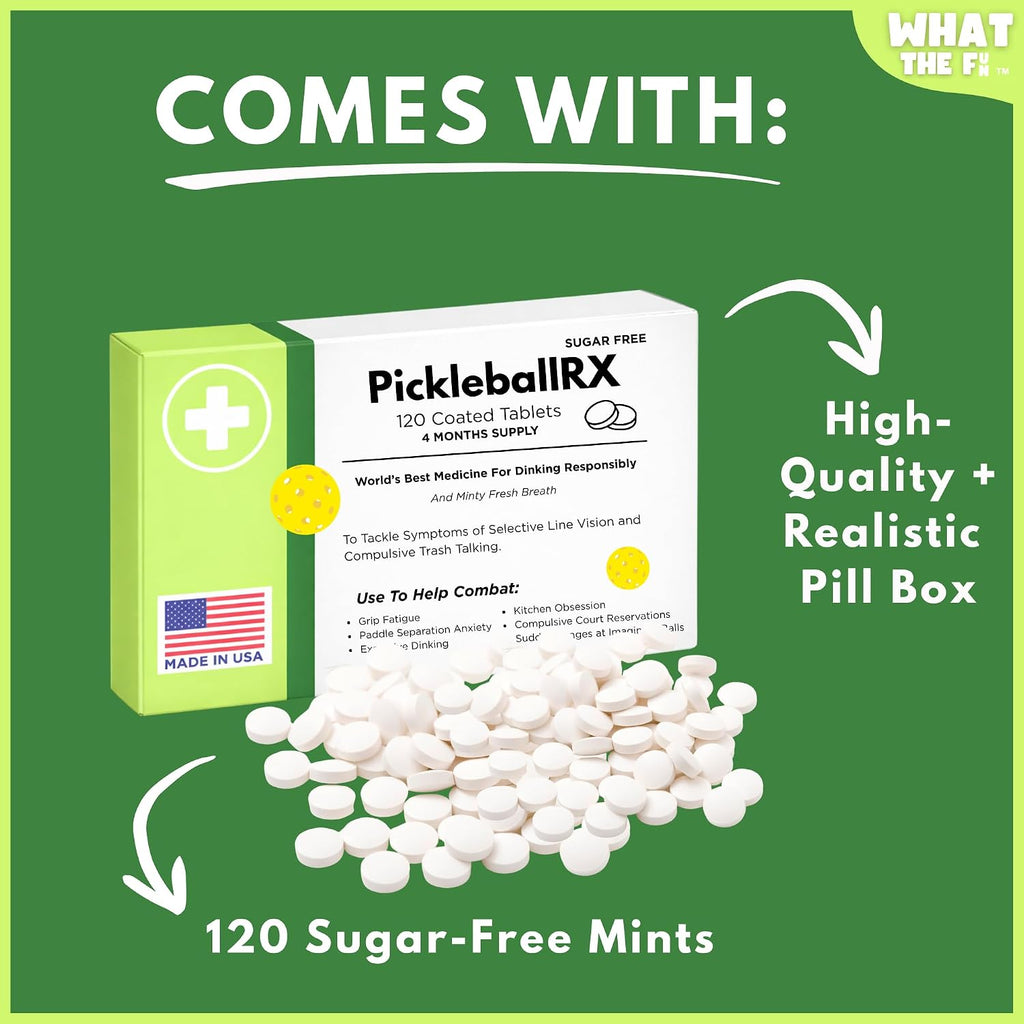 Funny Pickleball Birthday Gag Gift for Men & Women PickleballRX Mints USA