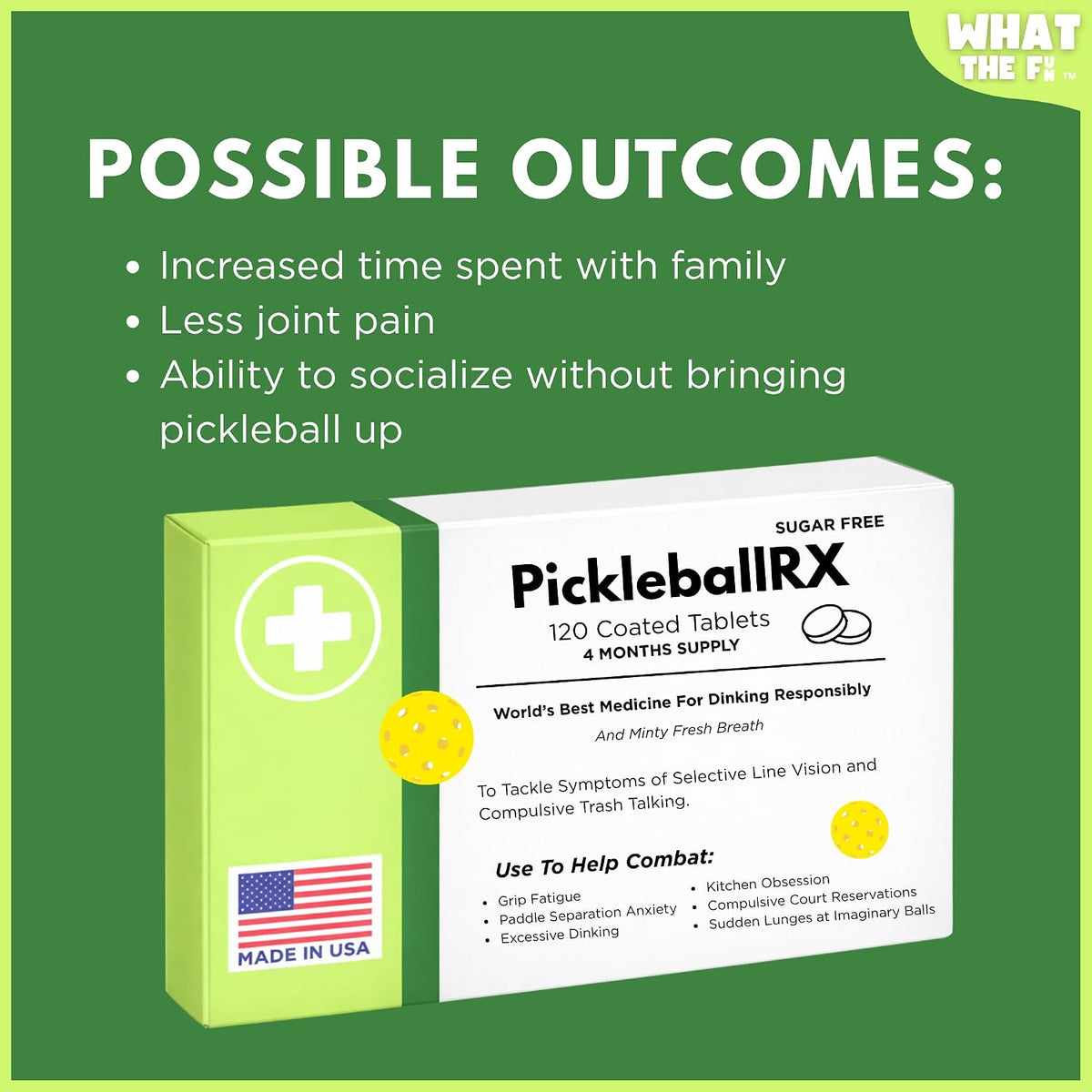 Funny Pickleball Birthday Gag Gift for Men & Women PickleballRX Mints USA